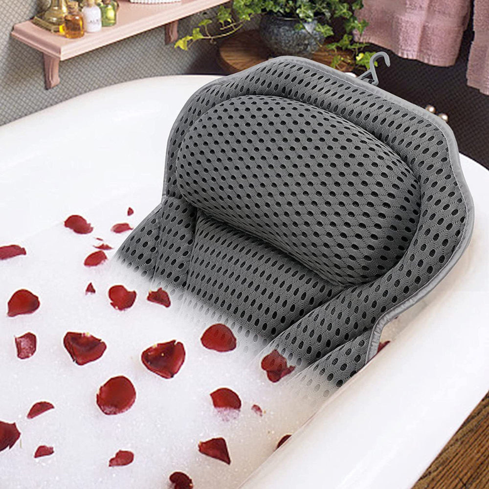 Ergonomisches Badewannenkissen aus Netzgewebe