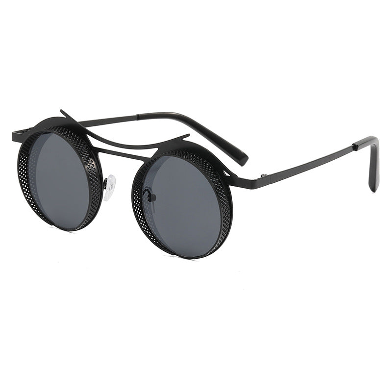 Damen modische runde Sonnenbrille mit extravagantem Design Brehn