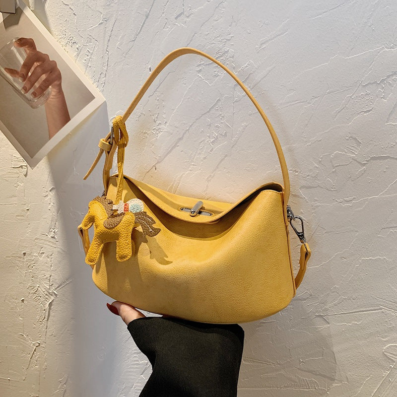 Elegante Soft-Suede Schultertasche Brehn