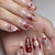 Kreatives Kunstnagelset mit romantischen Herz- und Schleifenmotiven Brehn