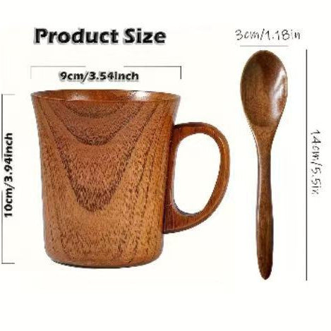 Holzbecher mit Löffel Brehn