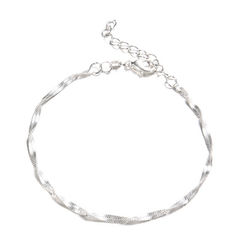 Verdrehte Silberkette Armband Brehn