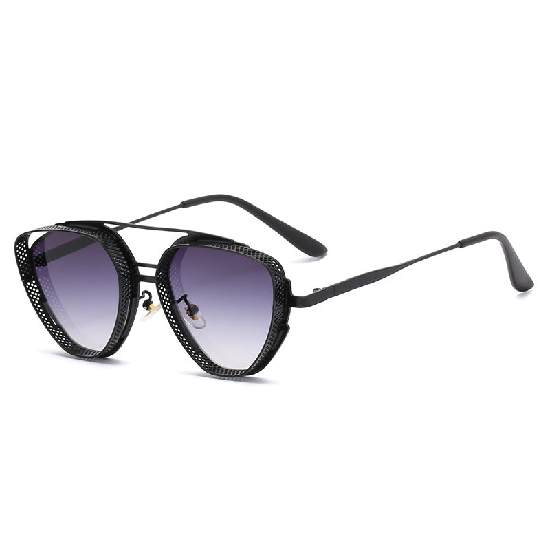 Damen extravagante Sonnenbrille im modernen Polygon-Design Brehn