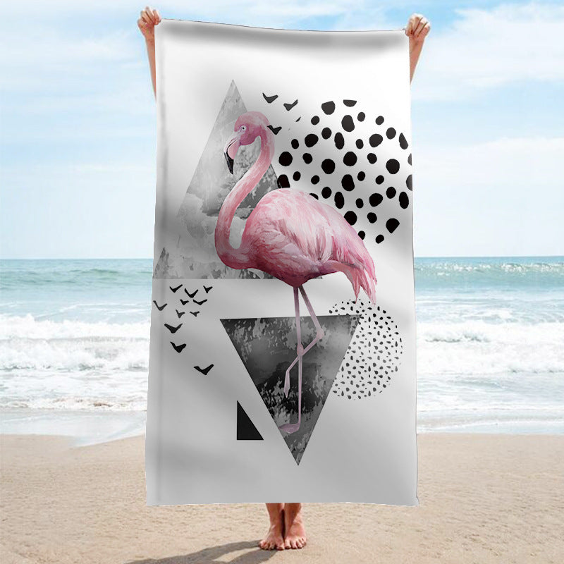 Strandtuch mit tropischem Flamingo-Muster Brehn