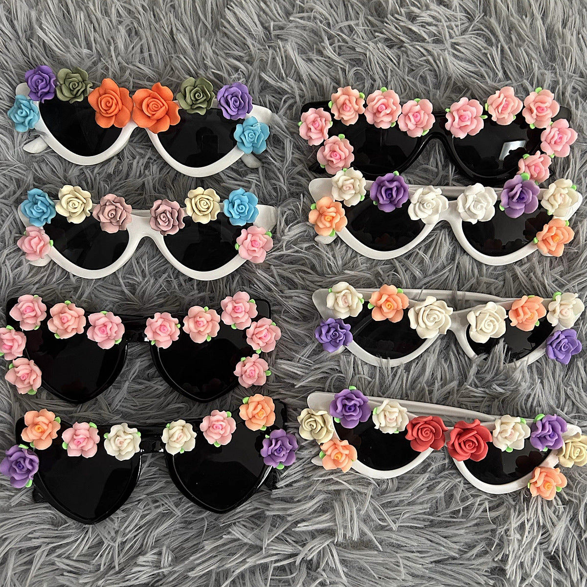 Damen Cat-Eye Sonnenbrille mit floralem Dekor Brehn