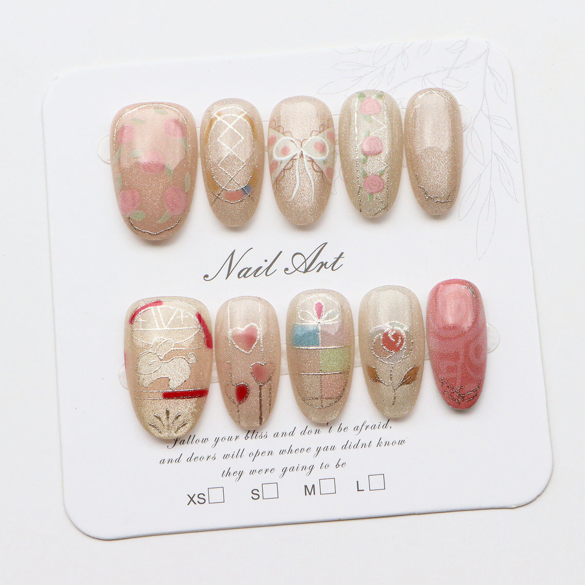 Künstlerische Press-On Nagelkunst Kollektion
