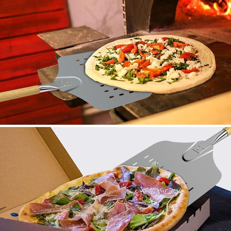 perforierte lange Holzgriff Pizza Schaufel Paddle Brehn