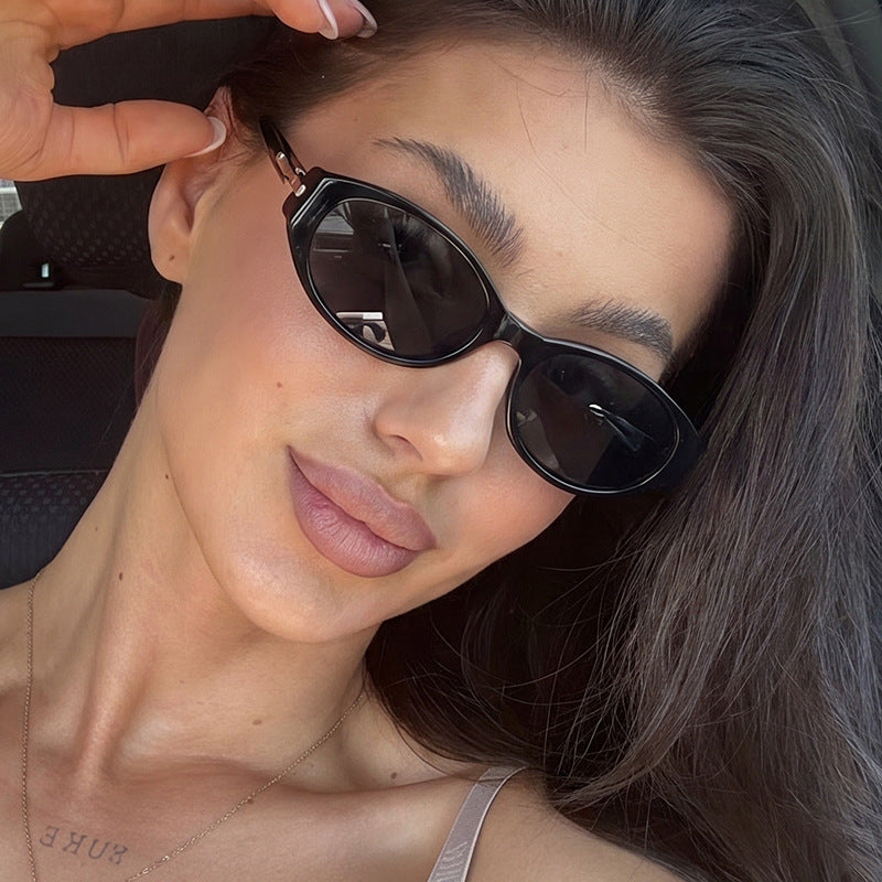 Damen cat-eye Sonnenbrille mit robustem Rahmen und polarisierenden Gläsern Brehn