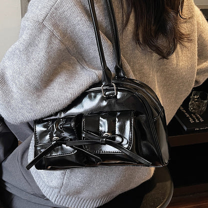 Modische lackierte Lederhandtasche