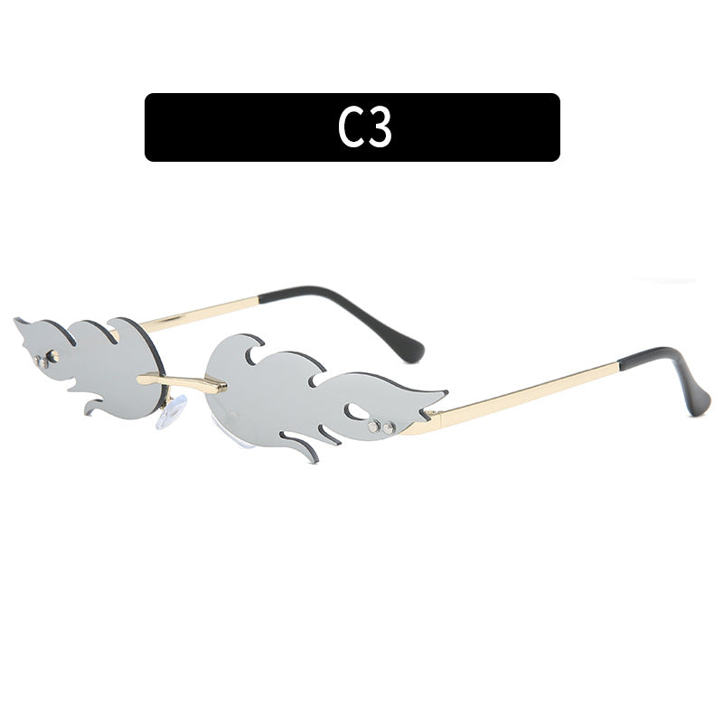 Künstlerische Flammen Design Sonnenbrille