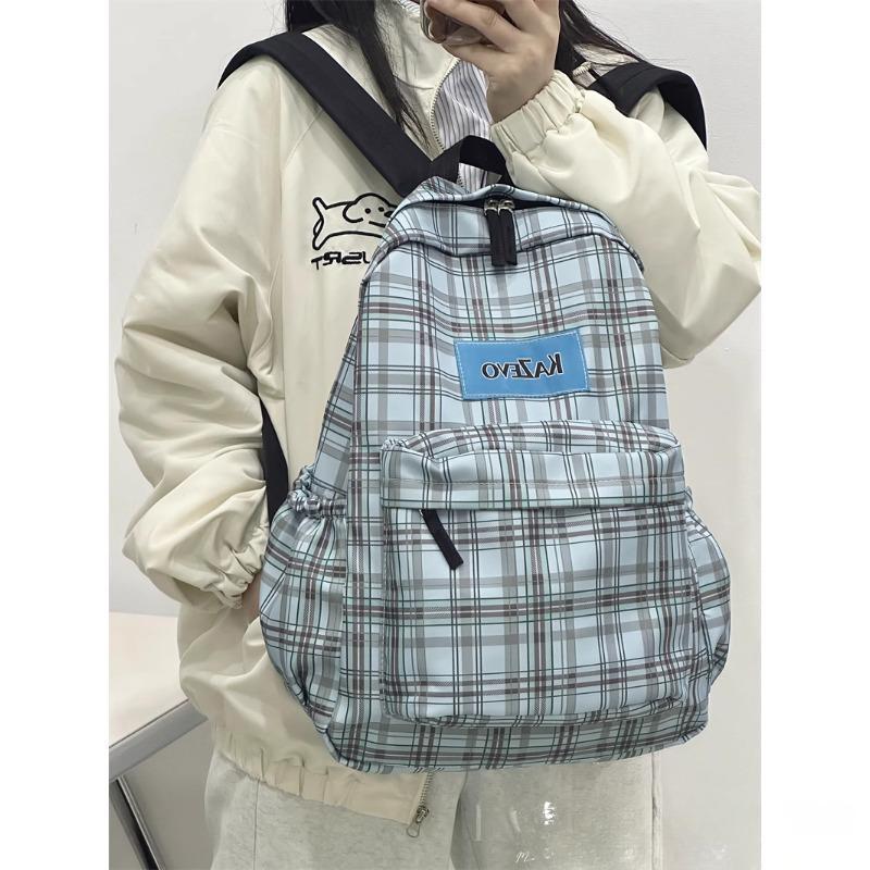 Stylischer kariert gemusterter Laptop-Rucksack Brehn
