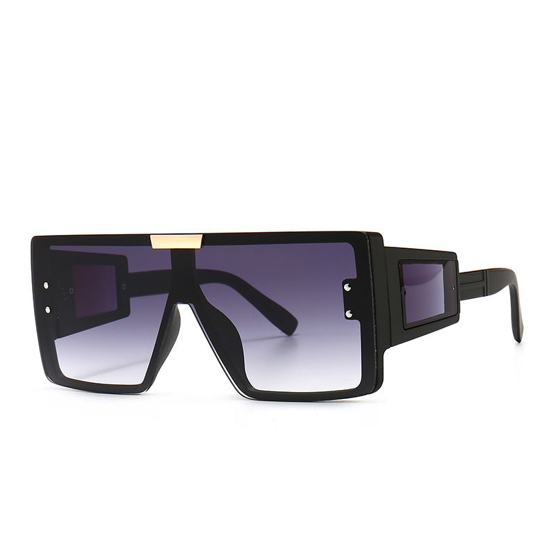 Damen modische Sonnenbrille im futuristischen Stil mit großem Rahmen Brehn