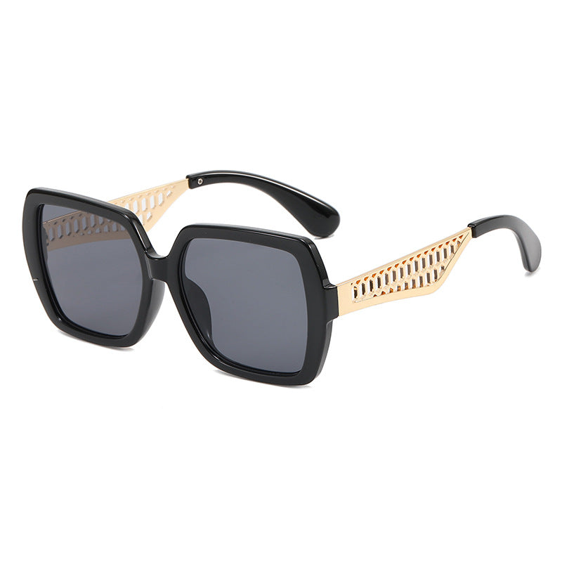 Damen Luxus-Sonnenbrille mit modischem Struktur-Rahmen Brehn