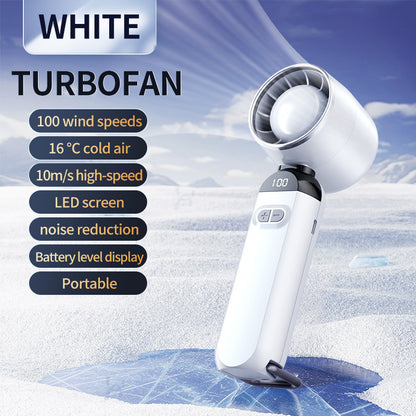 Damen tragbarer Turbo-Kühlventilator mit LED-Display und Geräuschreduzierung Brehn