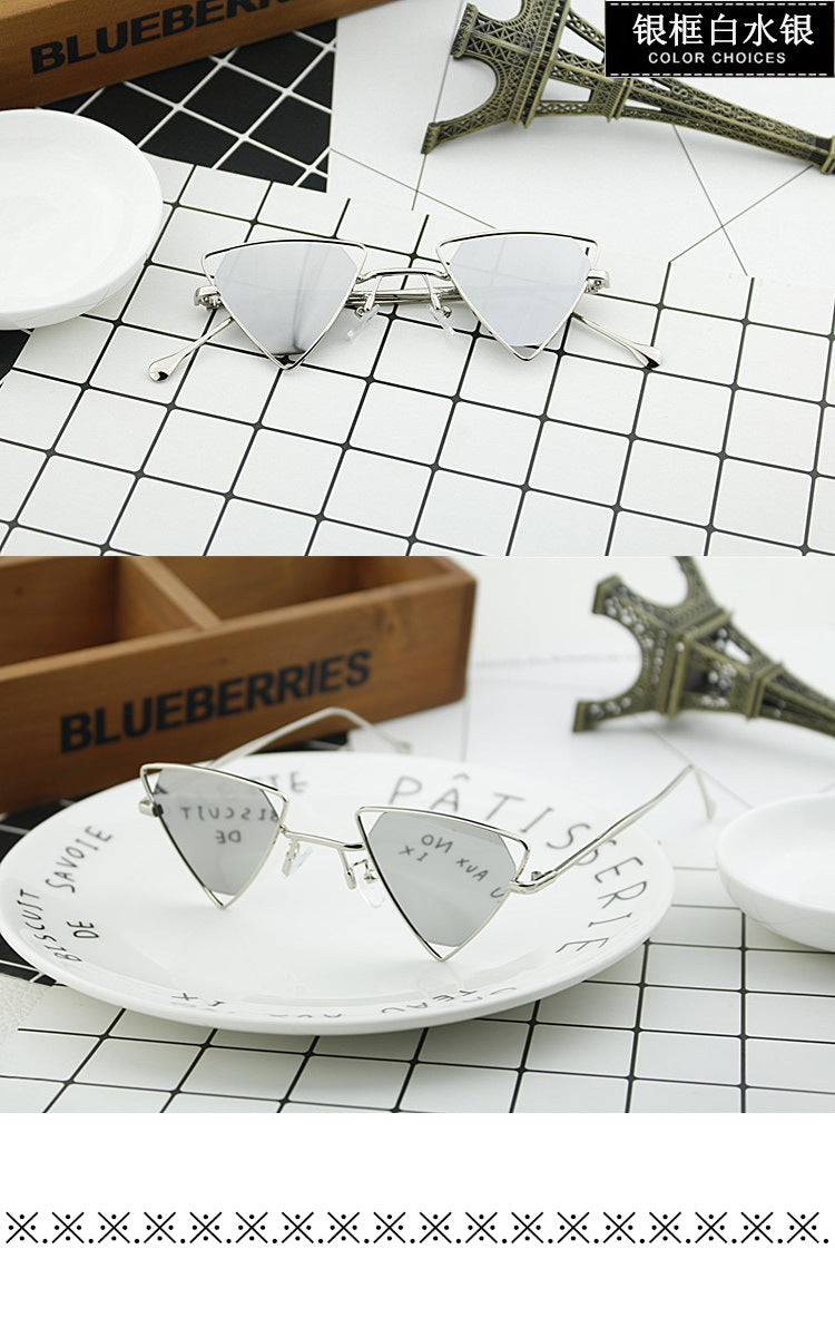 Damen geometrische Sonnenbrille mit elegantem Metallrahmen Brehn