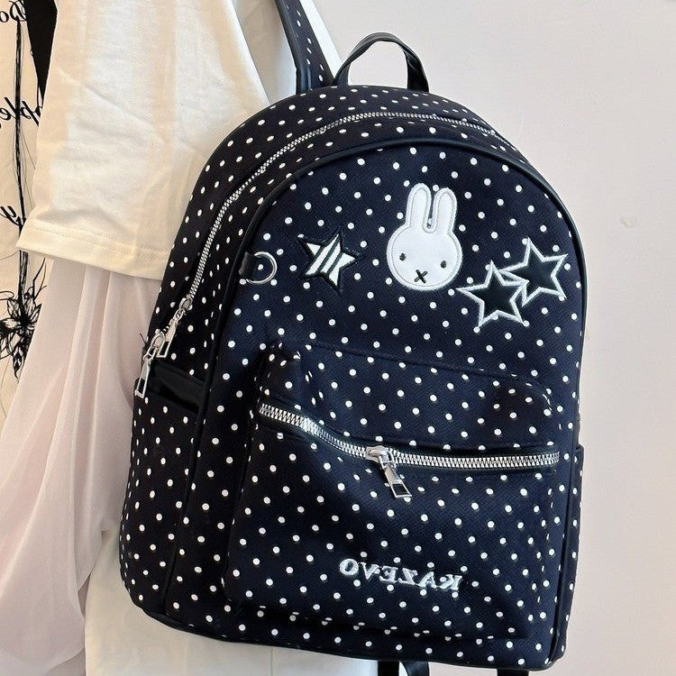 Spaß Polka-Dot-Printed Rucksack