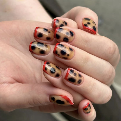 Künstlerische Leopardenmuster-Acryl-Nagel Kunst Erweiterungen Brehn