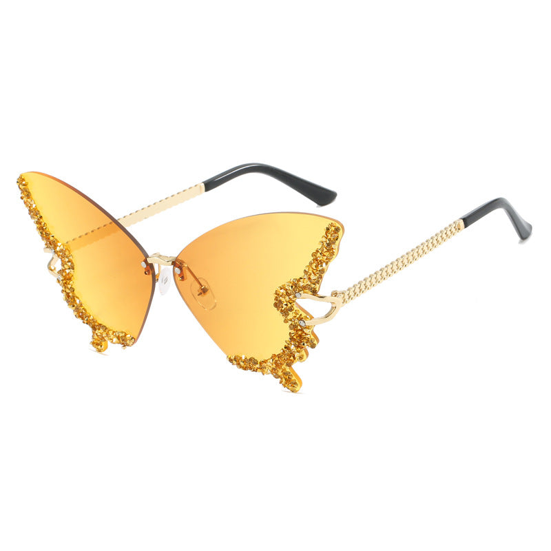 Damen extravagante Cats Eye Sonnenbrille mit funkelnden Akzenten Brehn