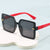 Damen modische quadratische Sonnenbrille mit verspiegeltem Verlauf Brehn