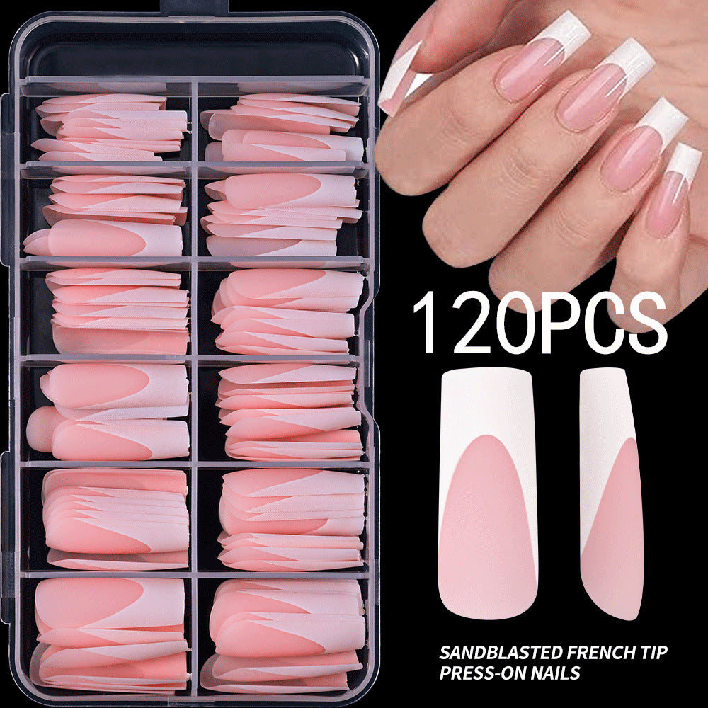Premium French Tip Press-On Nail Kit Brehn
