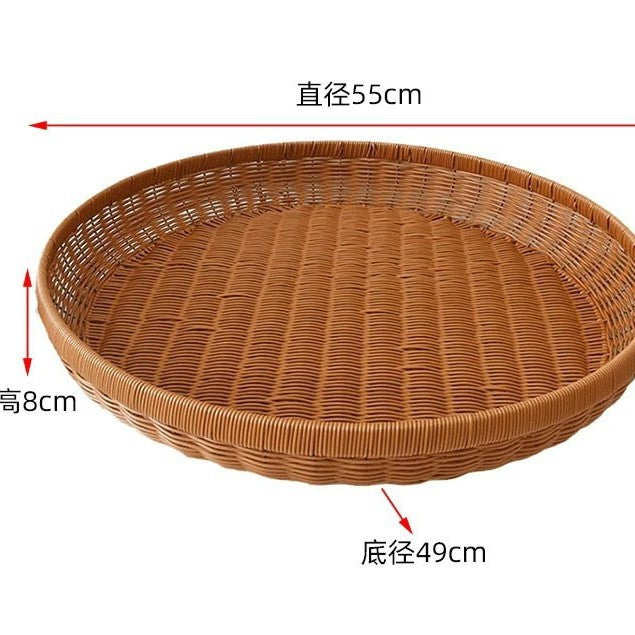 Unisex Runder Rattankorb Brehn