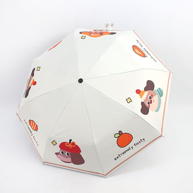 Damen Falt-Regenschirm mit niedlichem Tiermotiv Brehn
