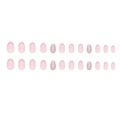Glitzernde French Tip Nagelverlängerungen Brehn