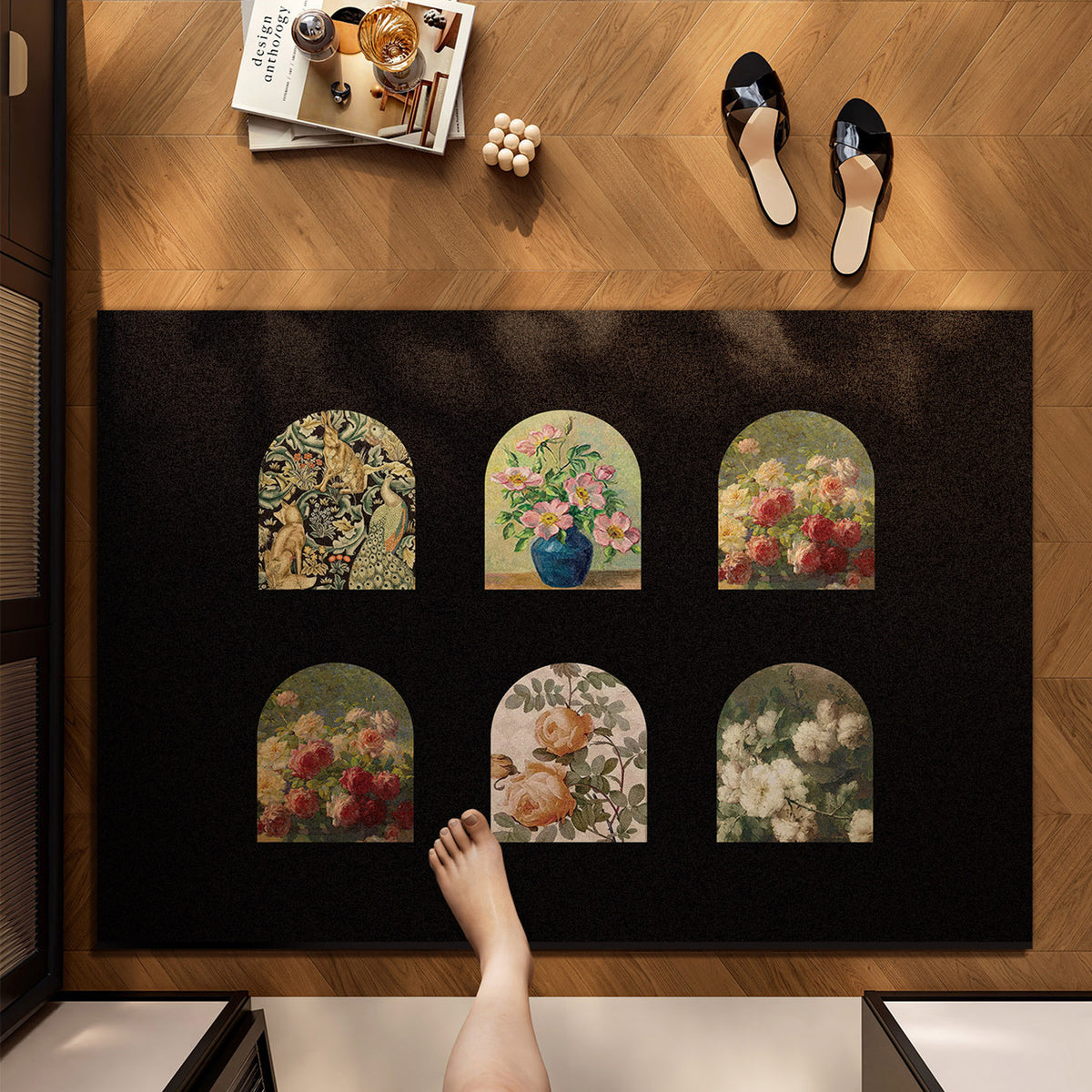 Eleganter floral gemusterter Teppich