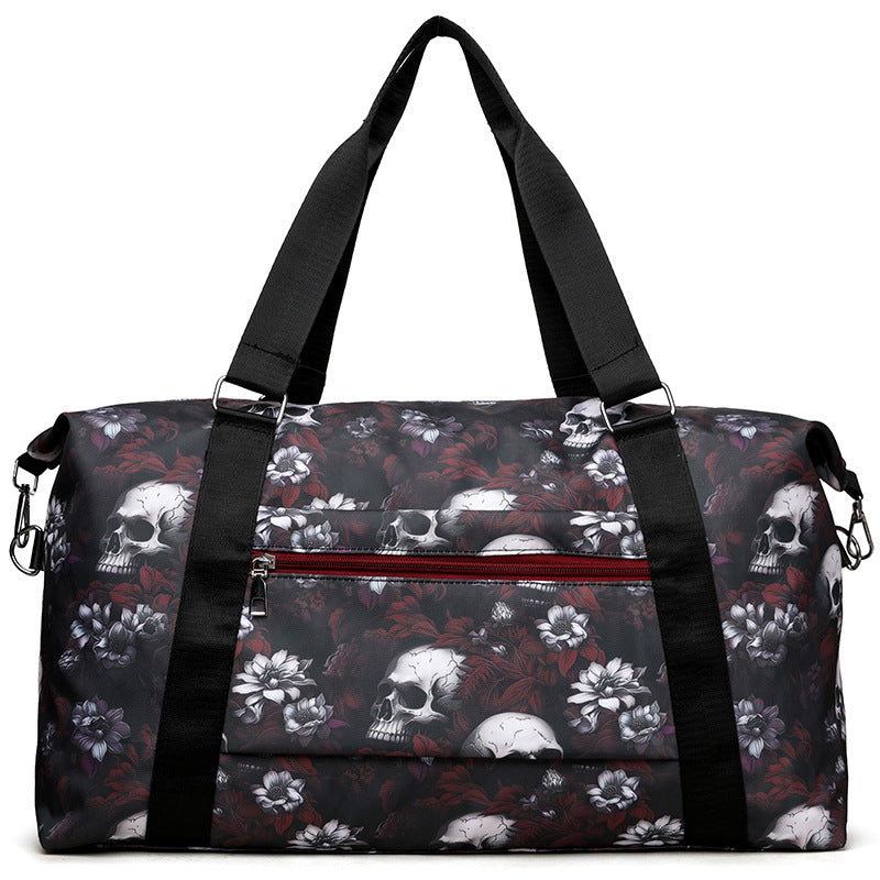 Künstlerischer Skull Print Duffle Bag Brehn