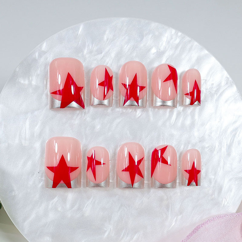 Kunstnagelset mit glamourösen Sternen-Designs Brehn