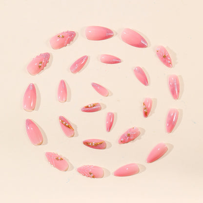 Elegante Florale 3D Acryl Nagelverlängerungen Brehn