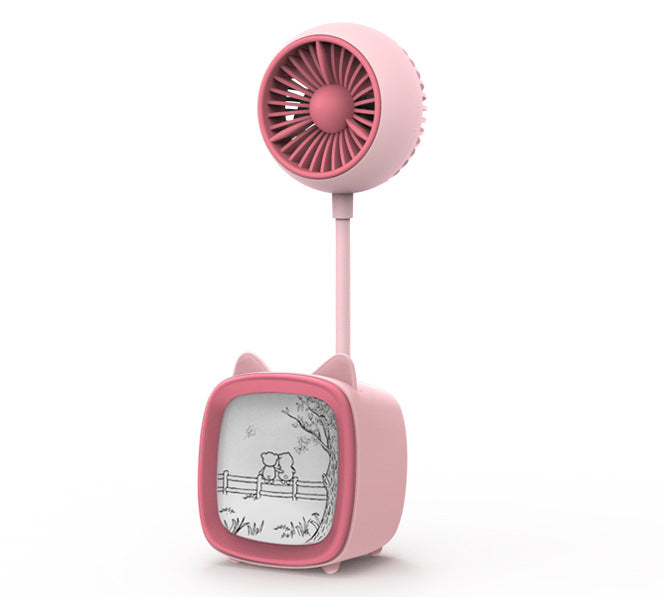 Unisex Süßes Kaninchen-Themen Wiederaufladbarer Schreibtischventilator Brehn