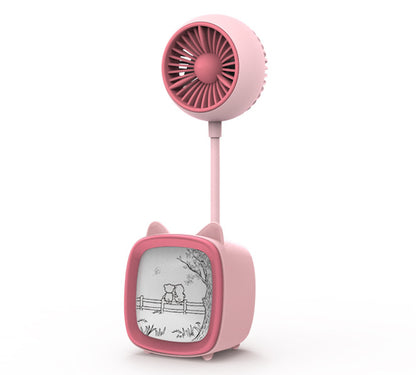 Unisex Süßes Kaninchen-Themen Wiederaufladbarer Schreibtischventilator Brehn