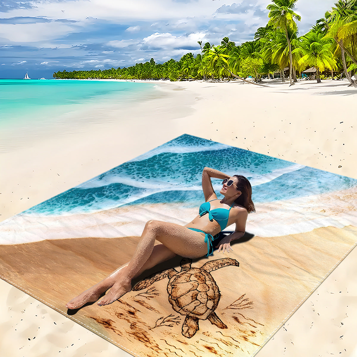 Mandala Design Strandmatte Brehn