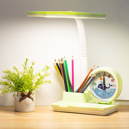 Multifunktionale Schreibtischlampe mit Uhr