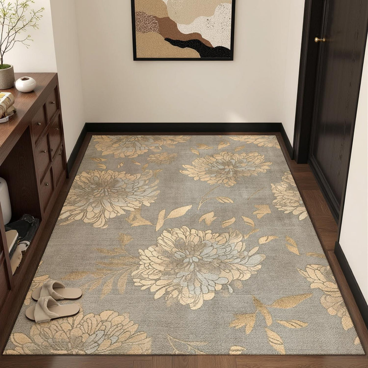 Eleganter floraler Teppich
