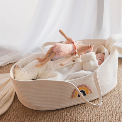 Tragbare Seil-Style Baby Moses Körbchen Wiege mit Griffen