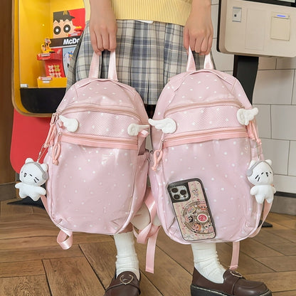 Transparenter Punktmuster-Rucksack Brehn