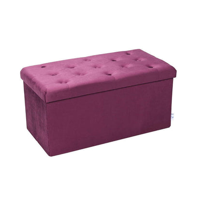 Stylischer Samt Aufbewahrungs-Hocker Brehn