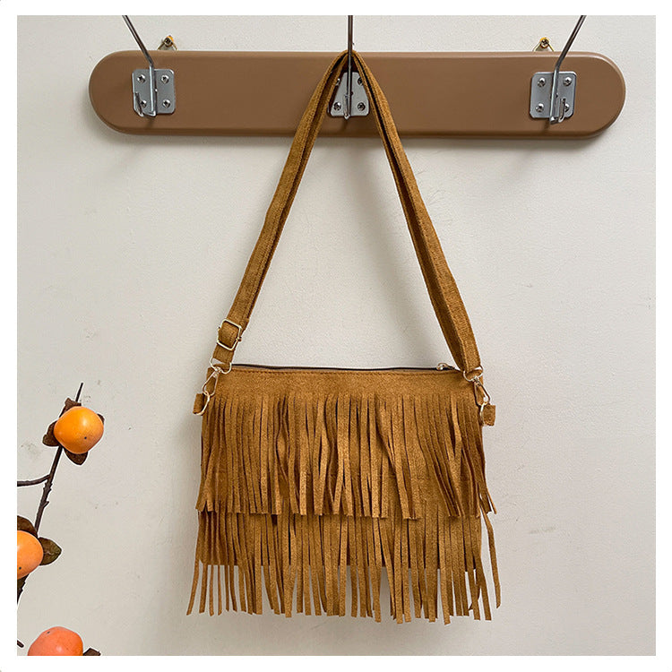 WoStylish Fransen Crossbody Tasche Brehn