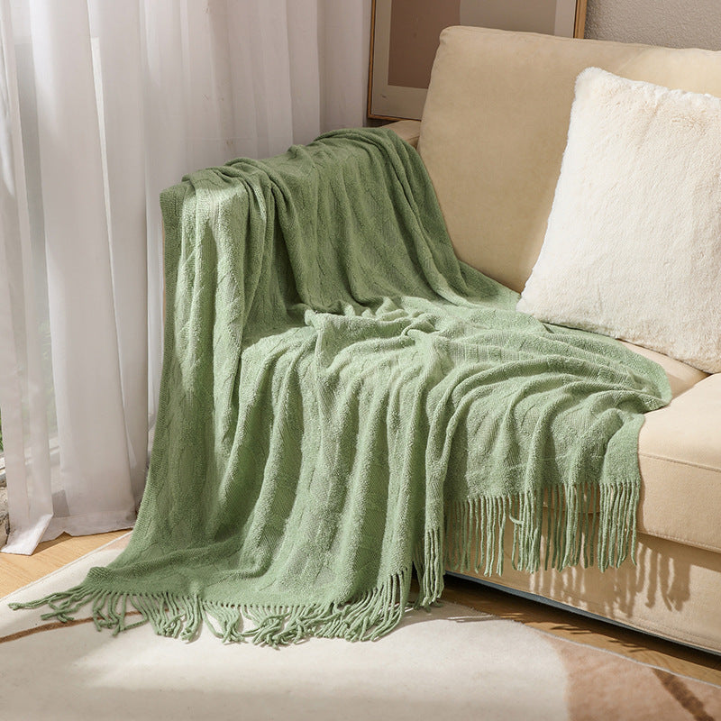Premium strukturiertes Strickwurfdecke Brehn
