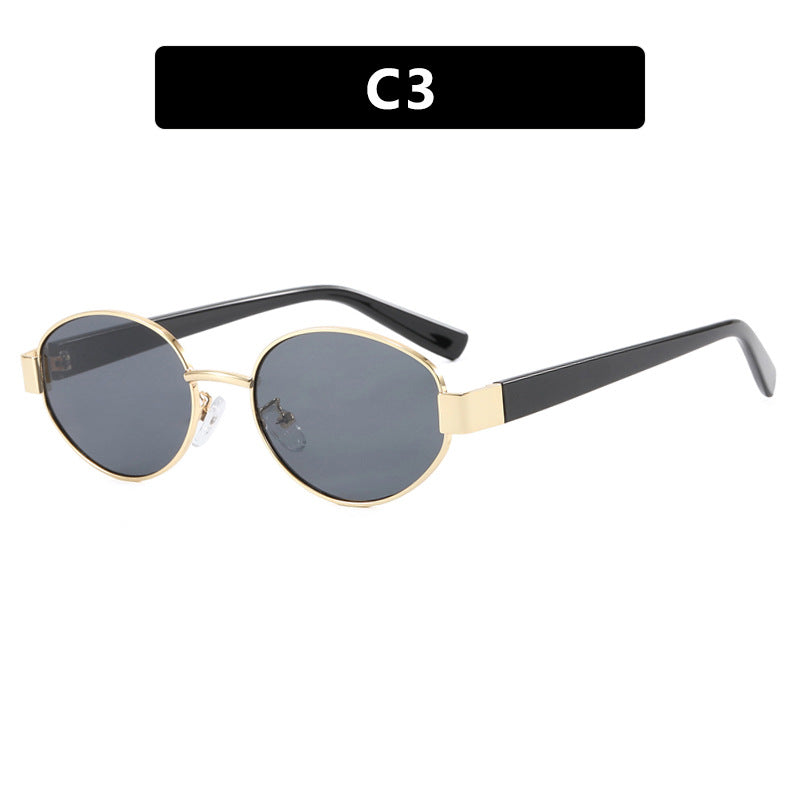 Damen modische Sonnenbrille mit exklusivem Leopardenmuster und elegantem Metallrahmen Brehn