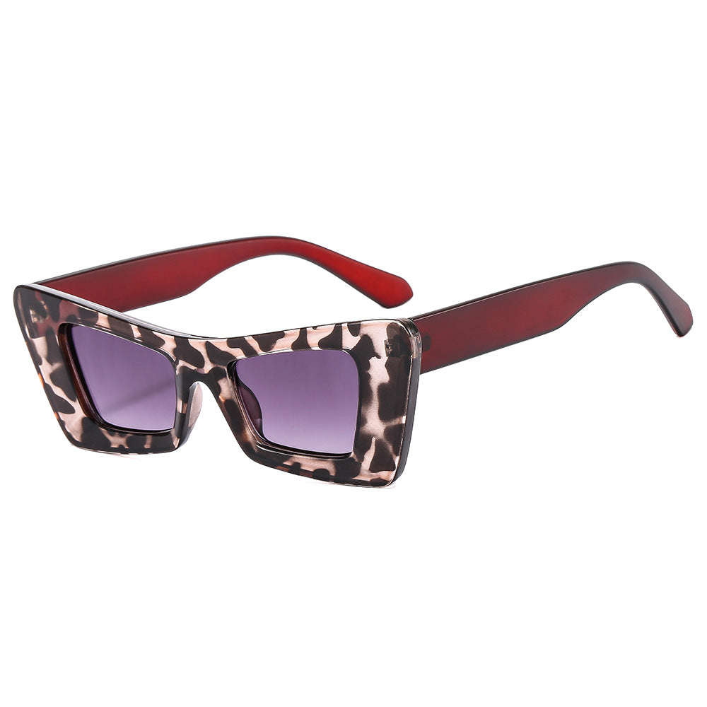Damen auffällige Designer-Sonnenbrille mit modernem Prisma-Rahmen Brehn