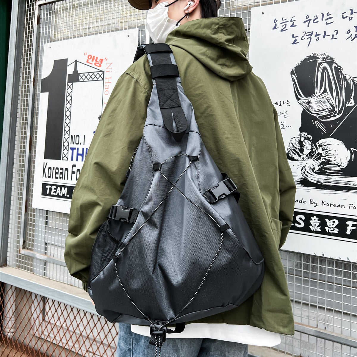 Sportlicher Sling-Rucksack mit Verstellbaren Tragegurten und Praktischem Organizer Brehn
