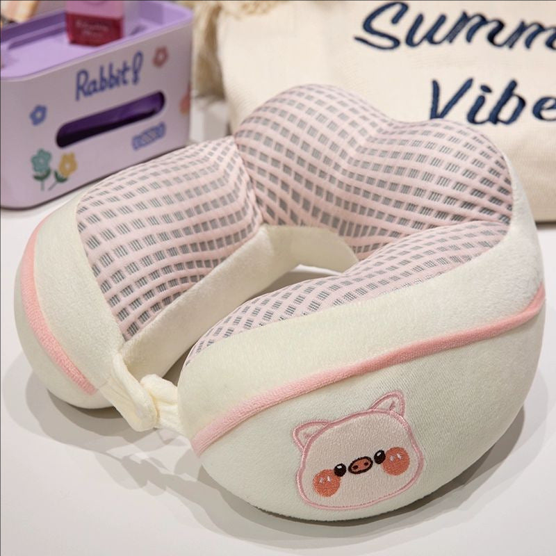 ergonomisches Plüsch Nackenkissen mit Tiermotiv Brehn