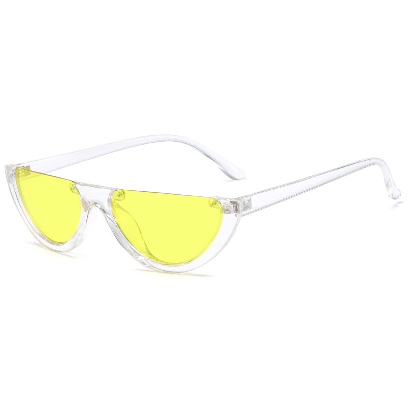Damen modische Cat-Eye-Sonnenbrille mit transparentem Rahmen Brehn