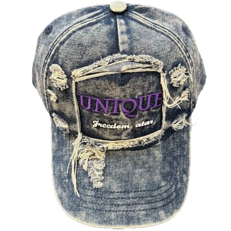 Damen Destroyed Denim Baseball Cap Brehn 1784084142