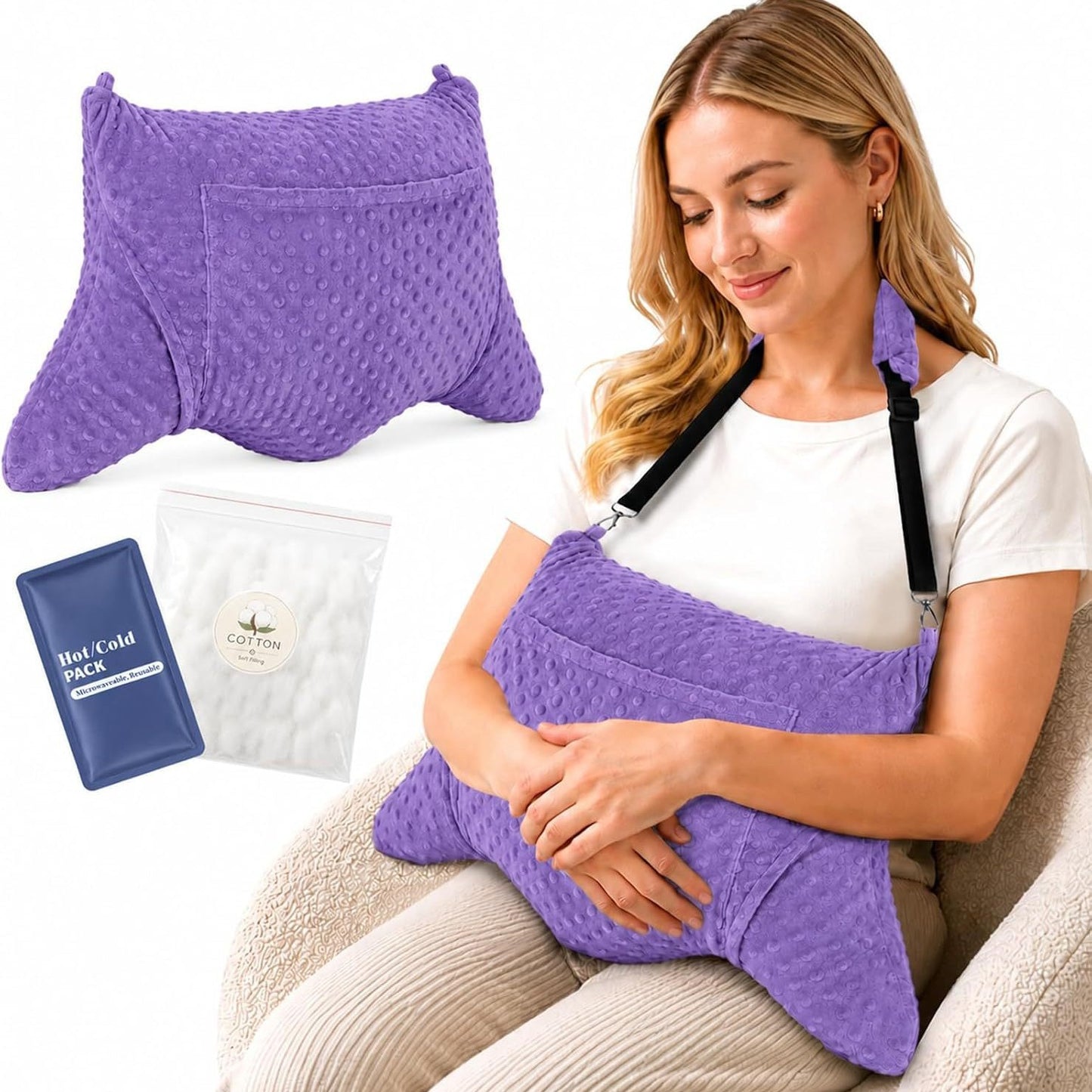 ergonomisches Heizkissen mit Tragriemen Brehn