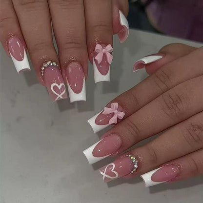 Elegante Französische Spitzen Acryl-Nagelverstärkungen Brehn