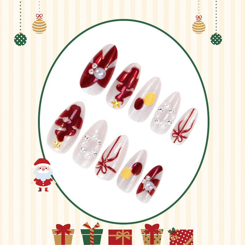 Kunstnagelset mit festlichen Weihnachtsdesigns Brehn